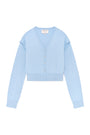 Matin Kim Slit Detail Button Cardigan — Light Blue