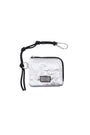 Matin Kim Logo Stitch Sporty Wallet — Silver