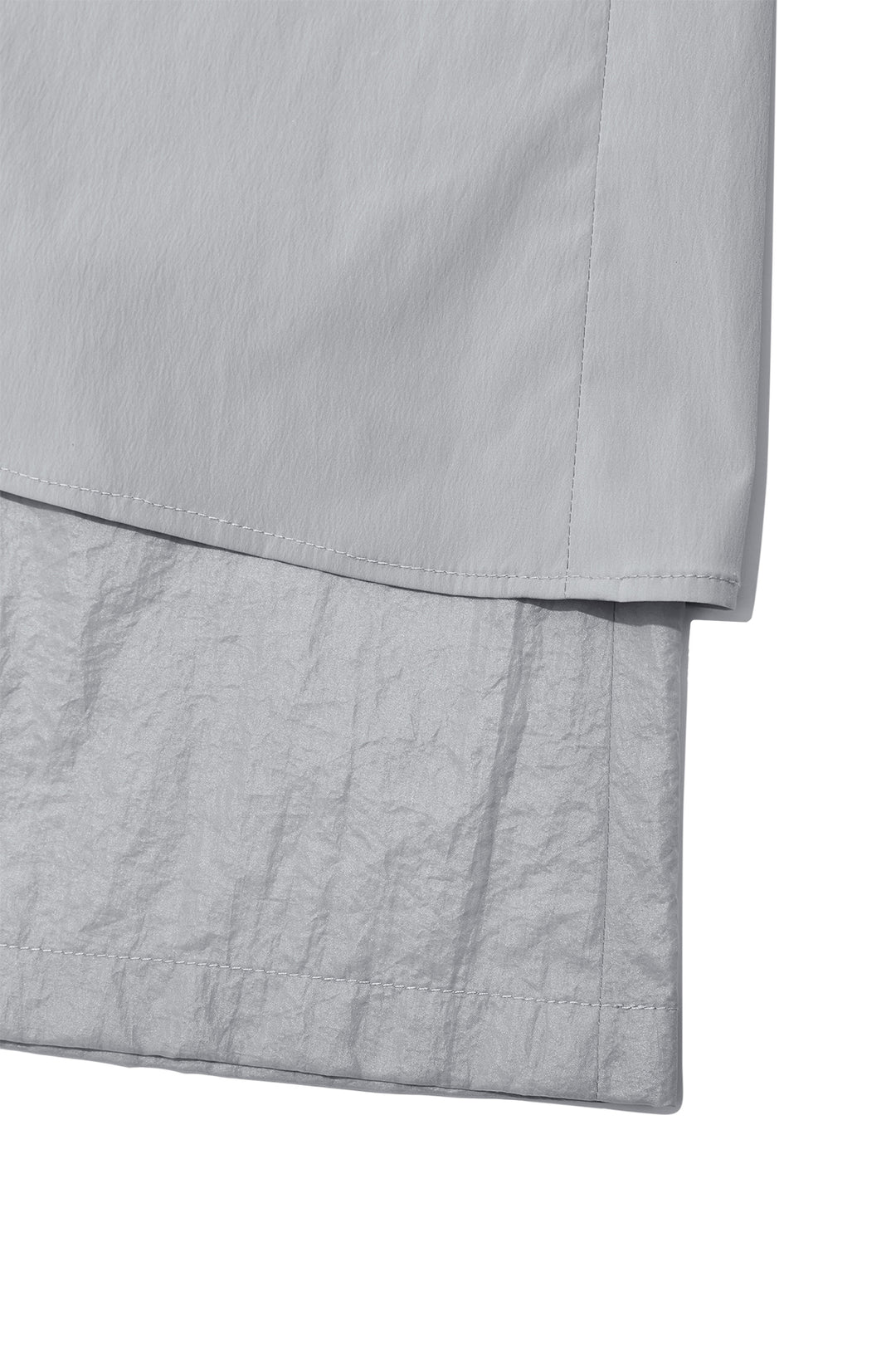 Matin Kim Shirring Layered Maxi Skirt — Light Grey