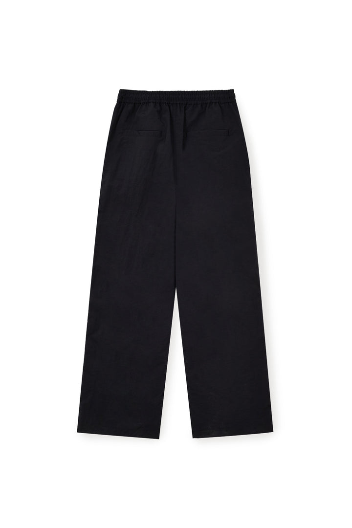 Matin Kim Side Logo Wide Track Pants — Black