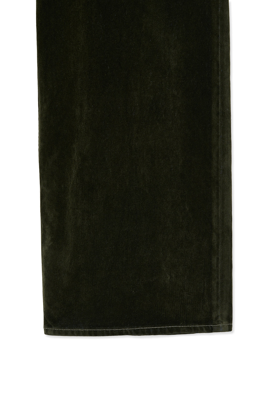 Matin Kim Reverse Velvet Wide Denim — Khaki