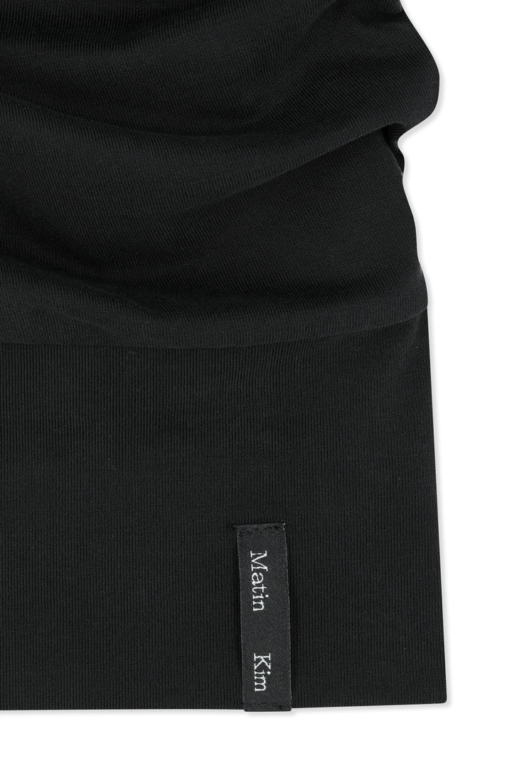 Matin Kim Draped Asymmetric Sleeveless Top — Black