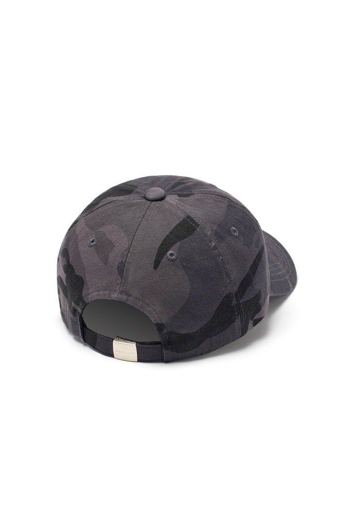 Matin Kim Camouflage Logo Ball Cap — Charcoal