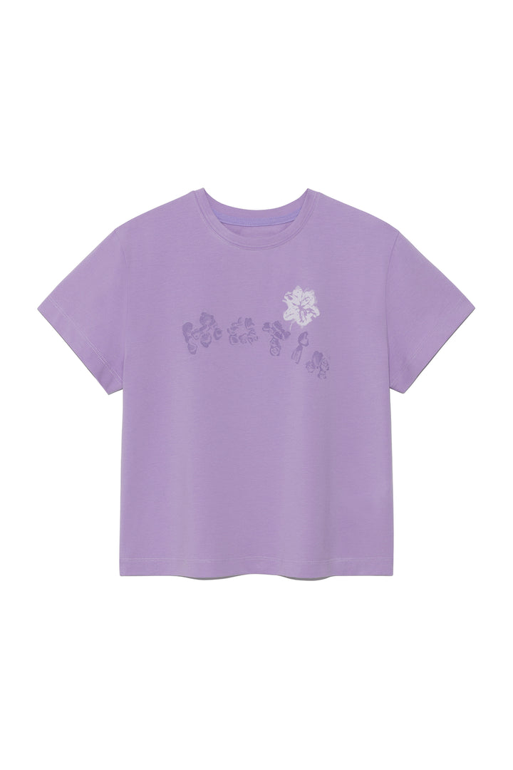 Matin Kim Bubbly Graphic Printing Top Lilac