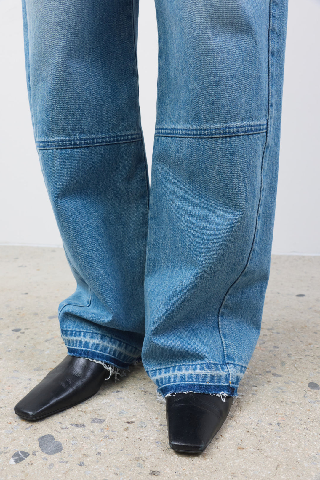 KIMMATIN Twisted Seam Denim Pants — Blue