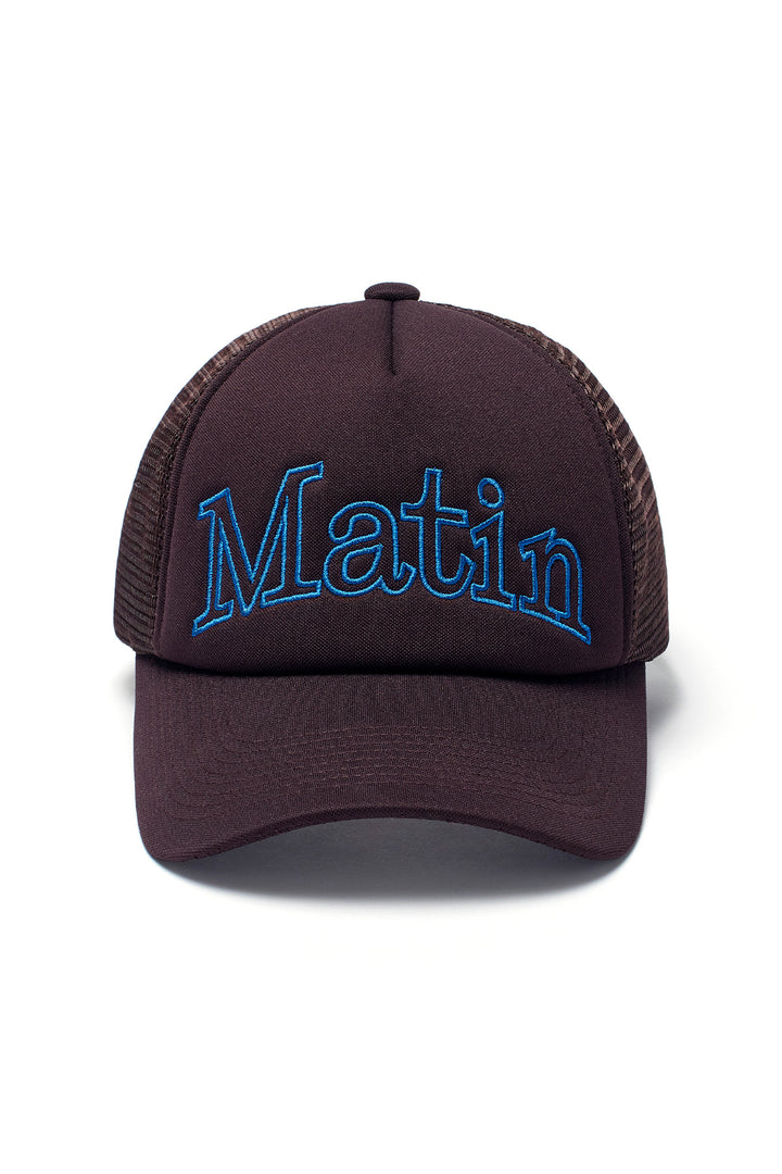Matin Kim Mesh Trucker Ball Cap — Brown