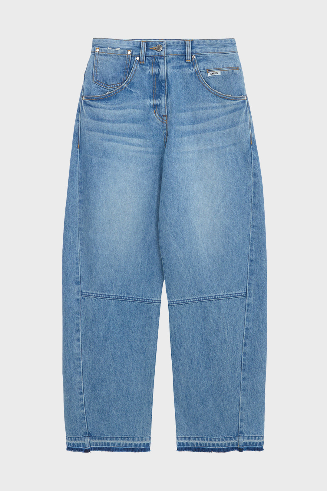 KIMMATIN Twisted Seam Denim Pants — Blue