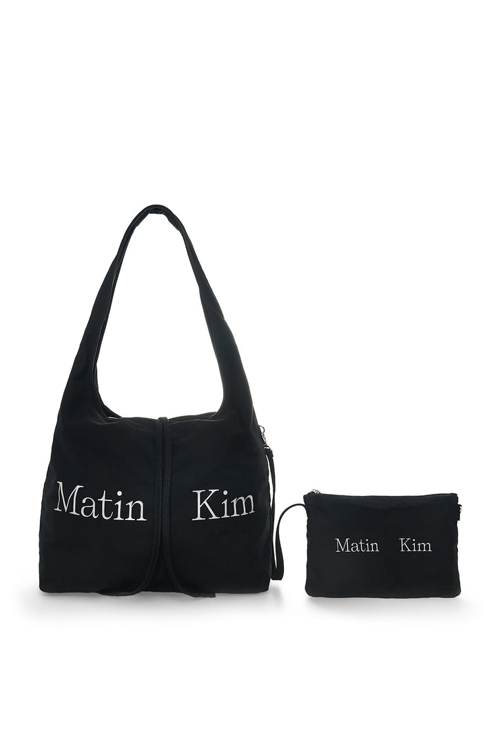 Matin Kim Logo Point Round Ecobag — Black