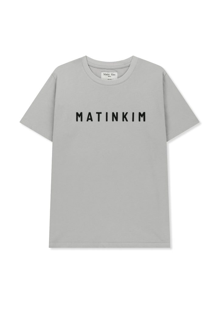 Matin Kim Applique Felt Logo Top — Gray