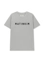 Matin Kim Applique Felt Logo Top — Gray