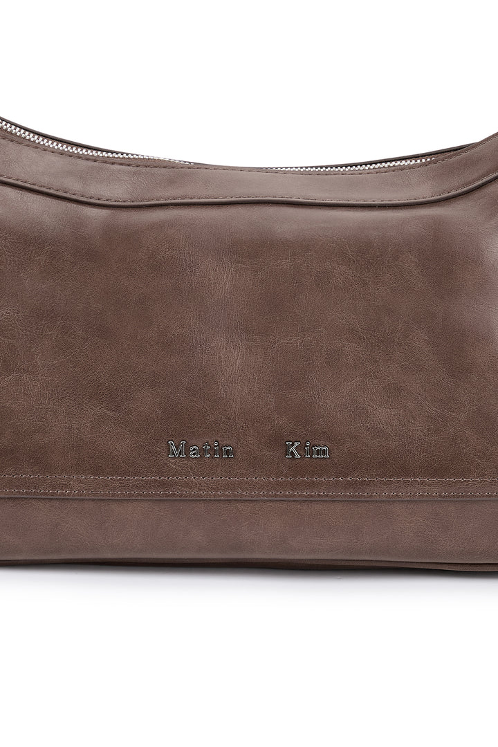 Matin Kim Rivet Point Quad Shoulder Bag — Brown