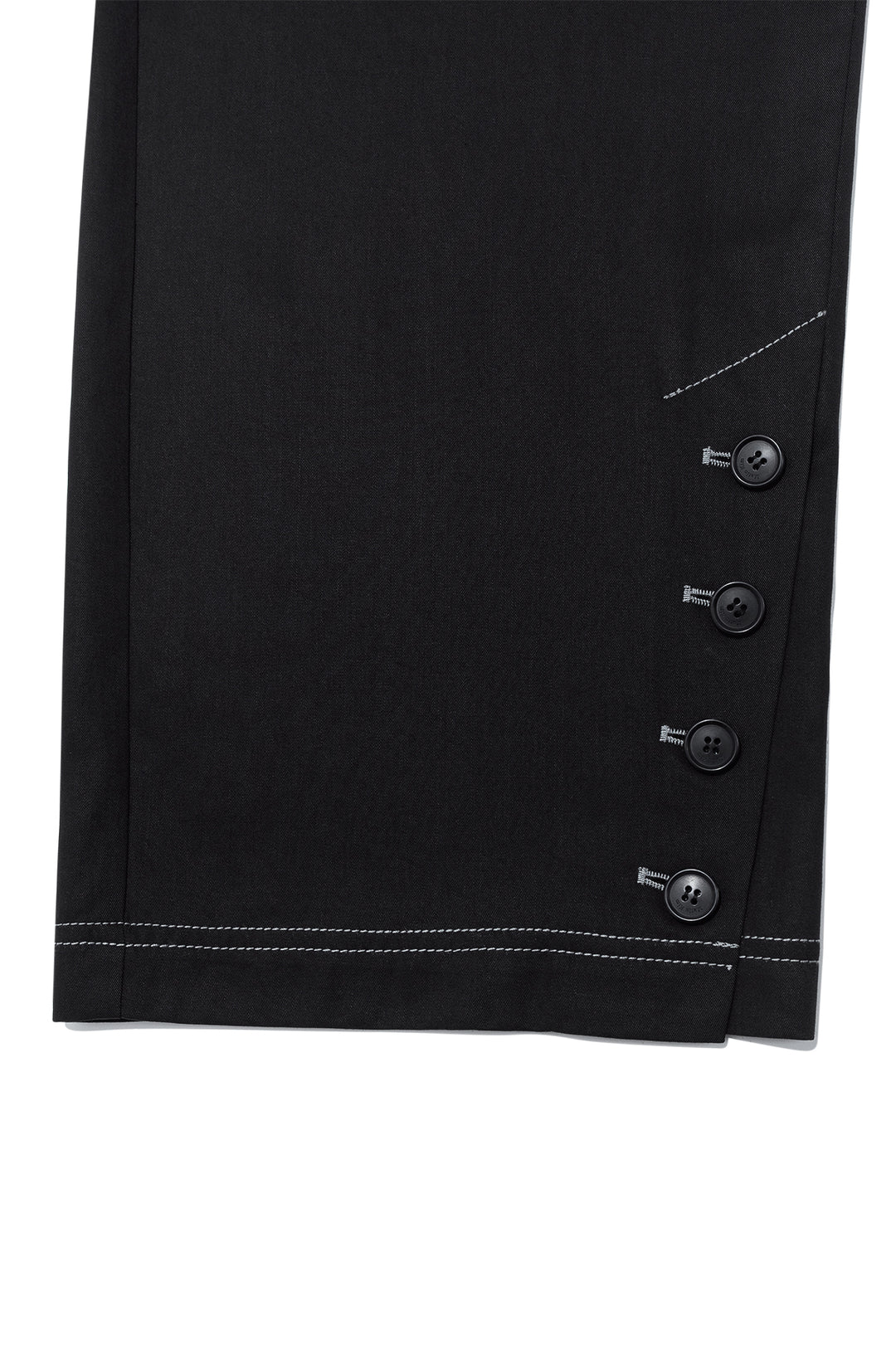 Matin Kim Button Point String Wide Pants — Black