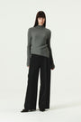 KIMMATIN Back Yoke Detail Wide Trouser — Charcoal