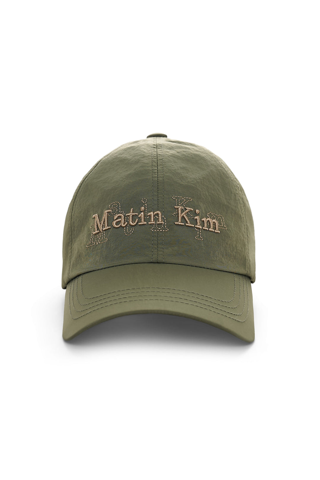 Matin Kim Overlay Logo Ball Cap — Khaki