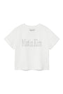 Matin Kim Pattern Artwork Logo Crop Top — White