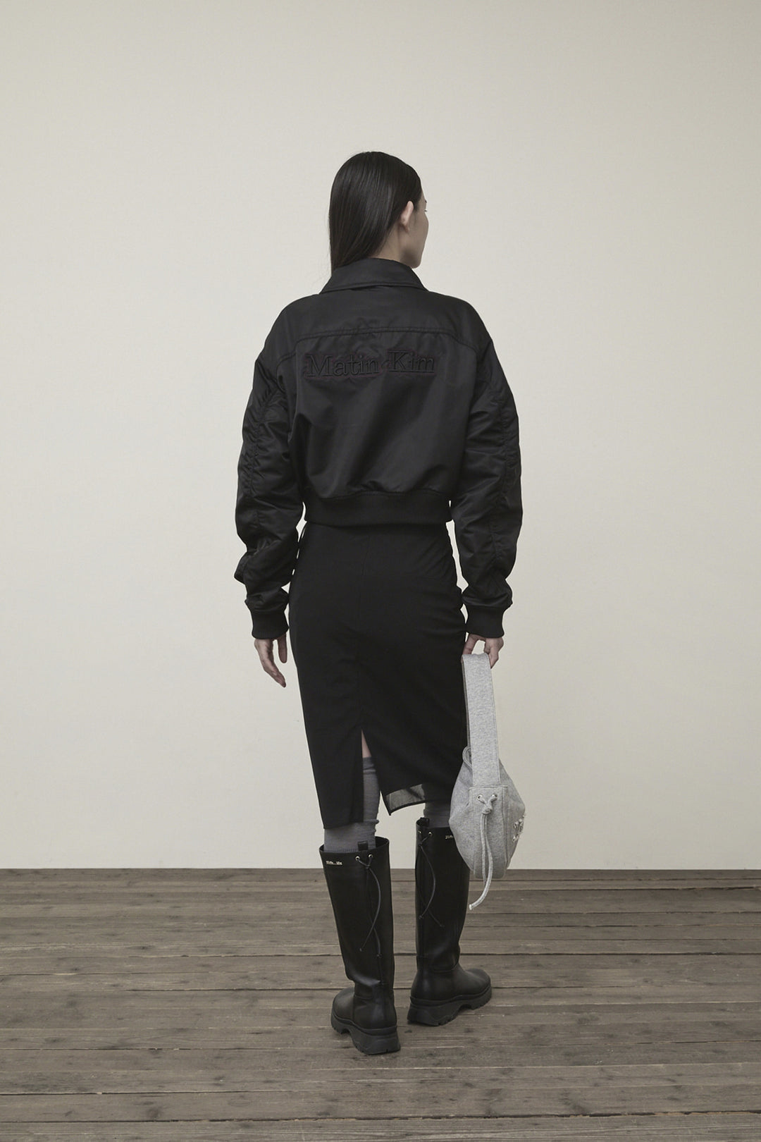 Matin Kim Layered String Midi Skirt — Black