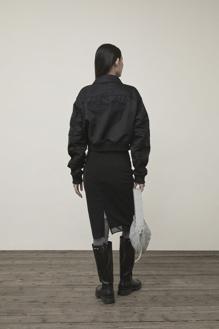 Matin Kim Layered String Midi Skirt — Black