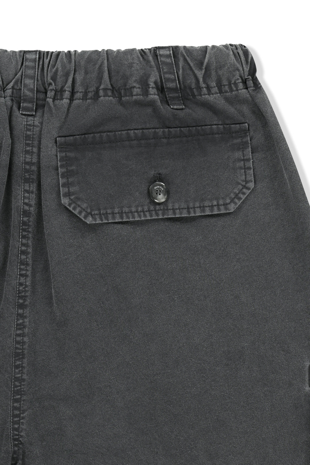 Matin Kim Washed Cotton Patch Pocket Bermudas — Charcoal