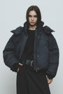 KIMMATIN Dying Effect Volume Puffer Down Jumper — Charcoal