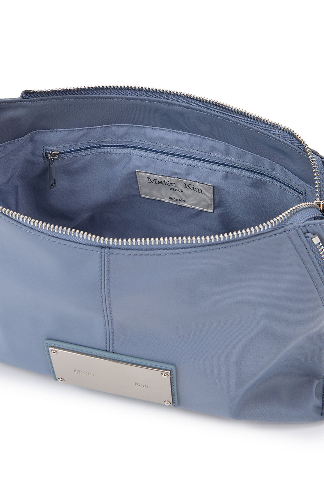 Matin Kim Side Zipper Two-Way Nylon Bag — Blue