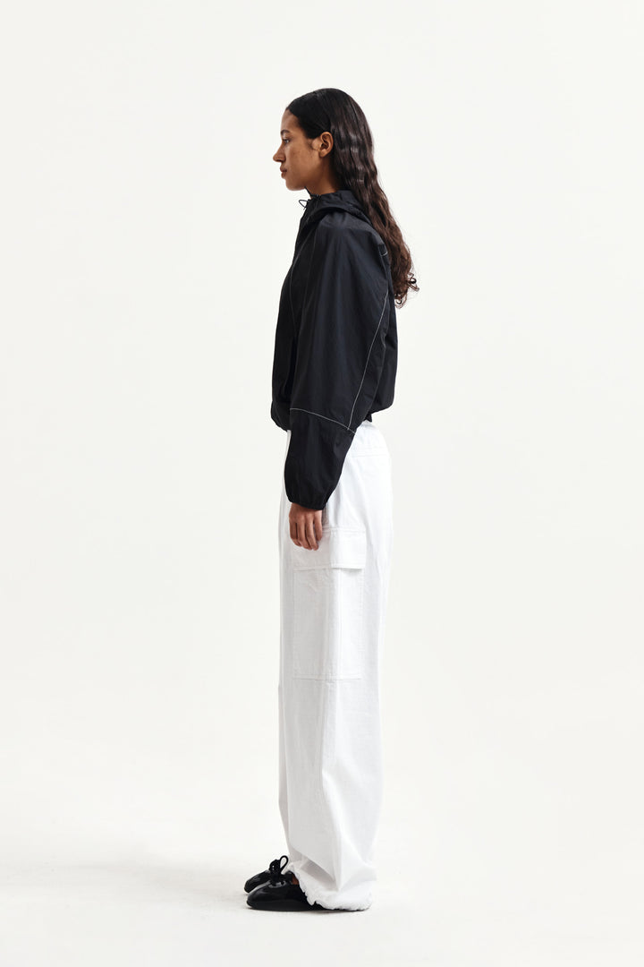 Matin Kim Drawstring Hem Cargo Pants — Ivory