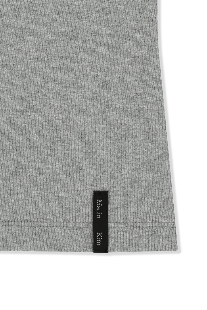 Matin Kim Label Detail Halter Tank — Gray