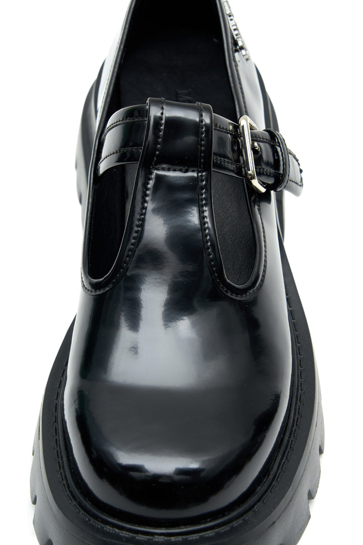 Matin Kim T-Strap Chunky Loafer — Black