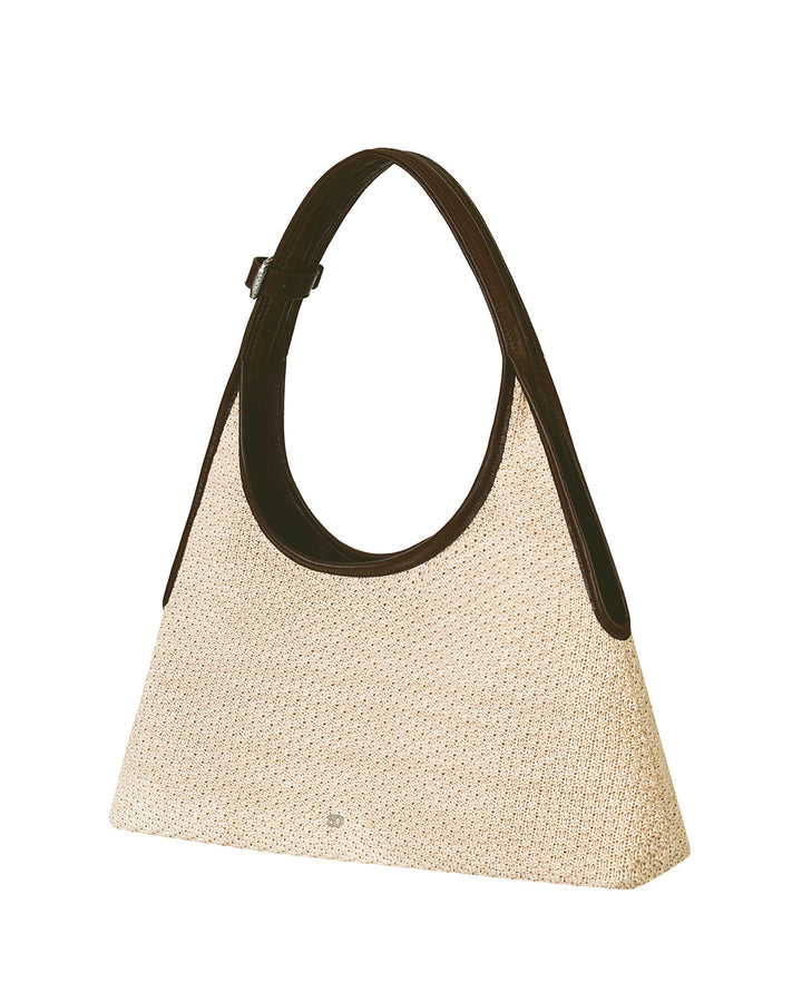 Stand Oil Ringo Bag Mini · Reversible Shoulder Bag — Raffia Brown