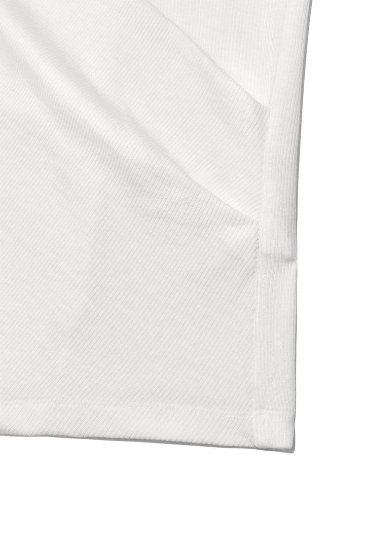 Matin Kim Unbalance Tuck Sleeveless Top — White