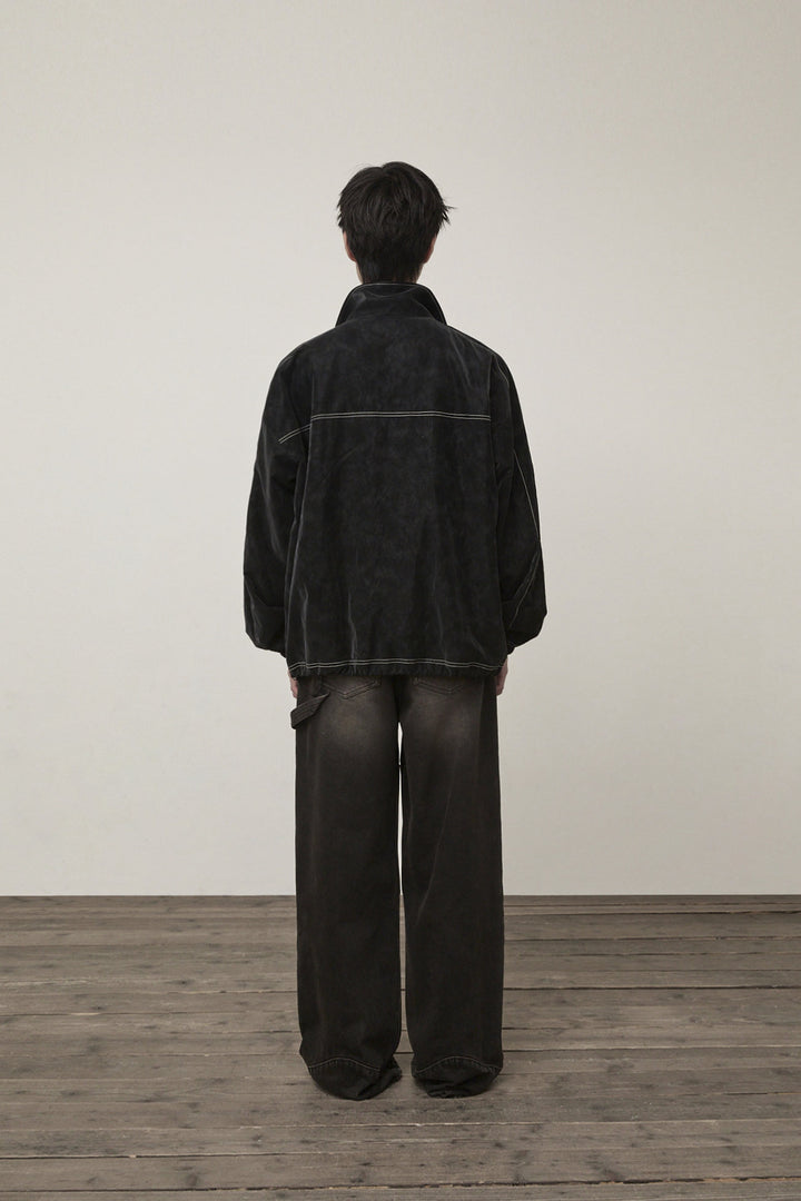 Matin Kim Stitch Point High Neck Jumper — Black
