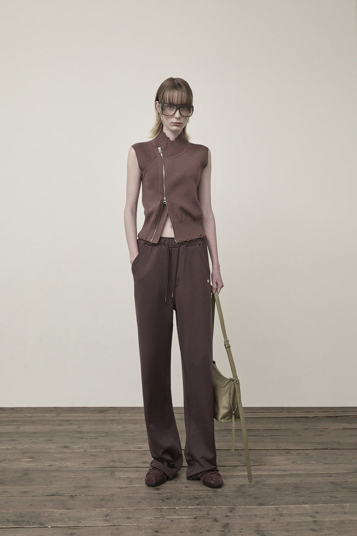 Matin Kim Back Pocket Glitter Sweatpants — Brown