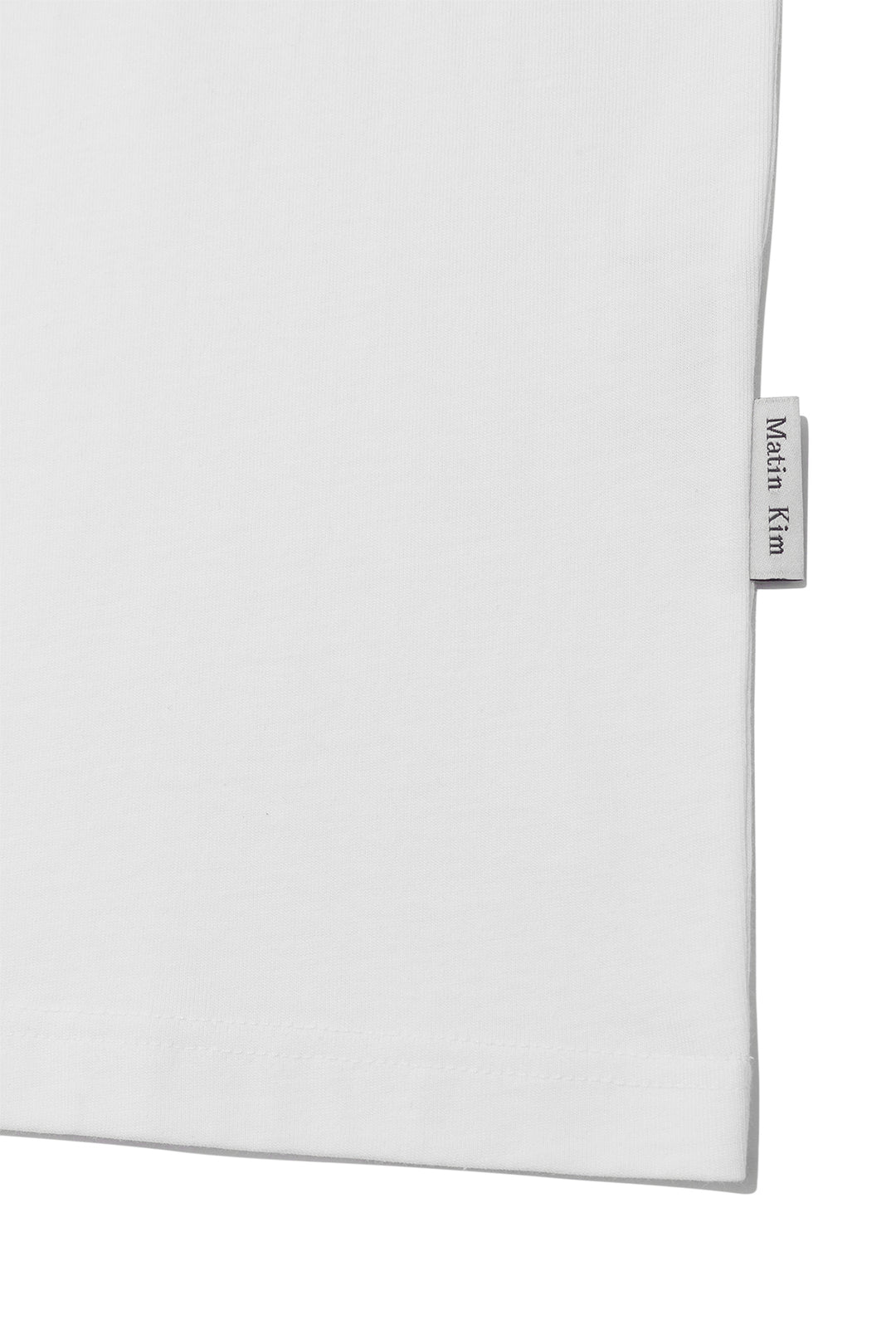 Matin Kim Embroidery Small Logo Oversize Top — White