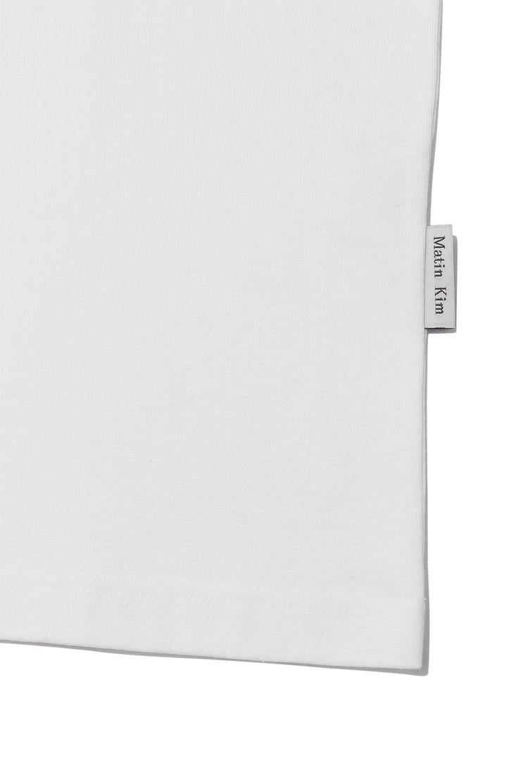 Matin Kim Embroidery Small Logo Oversize Top — White