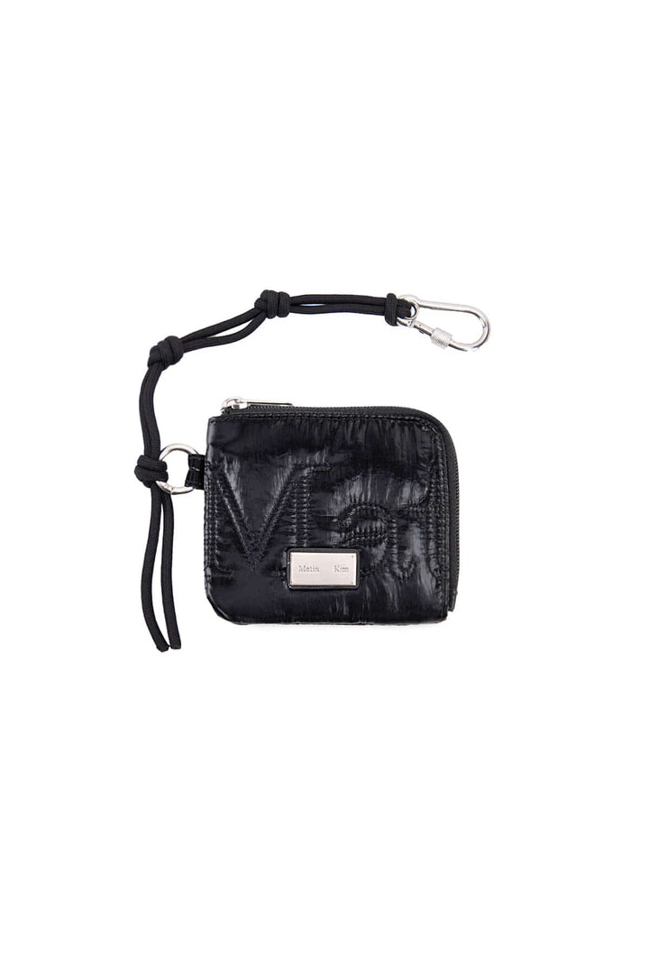 Matin Kim Logo Stitch Sporty Wallet — Black