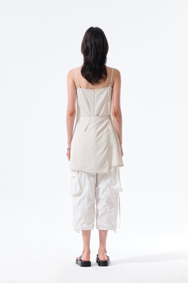 Matin Kim Sleeveless Wrap Dress — Cream