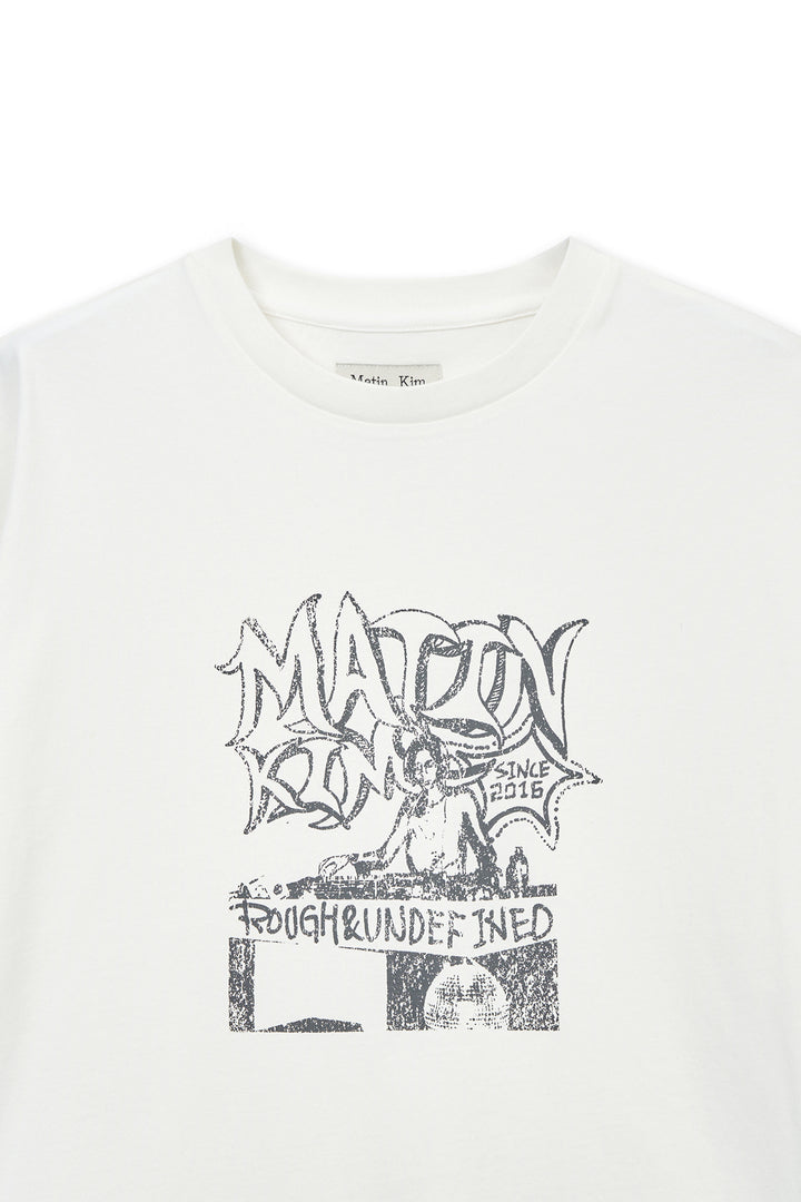 Matin Kim Vintage Graffiti Artwork Top — White