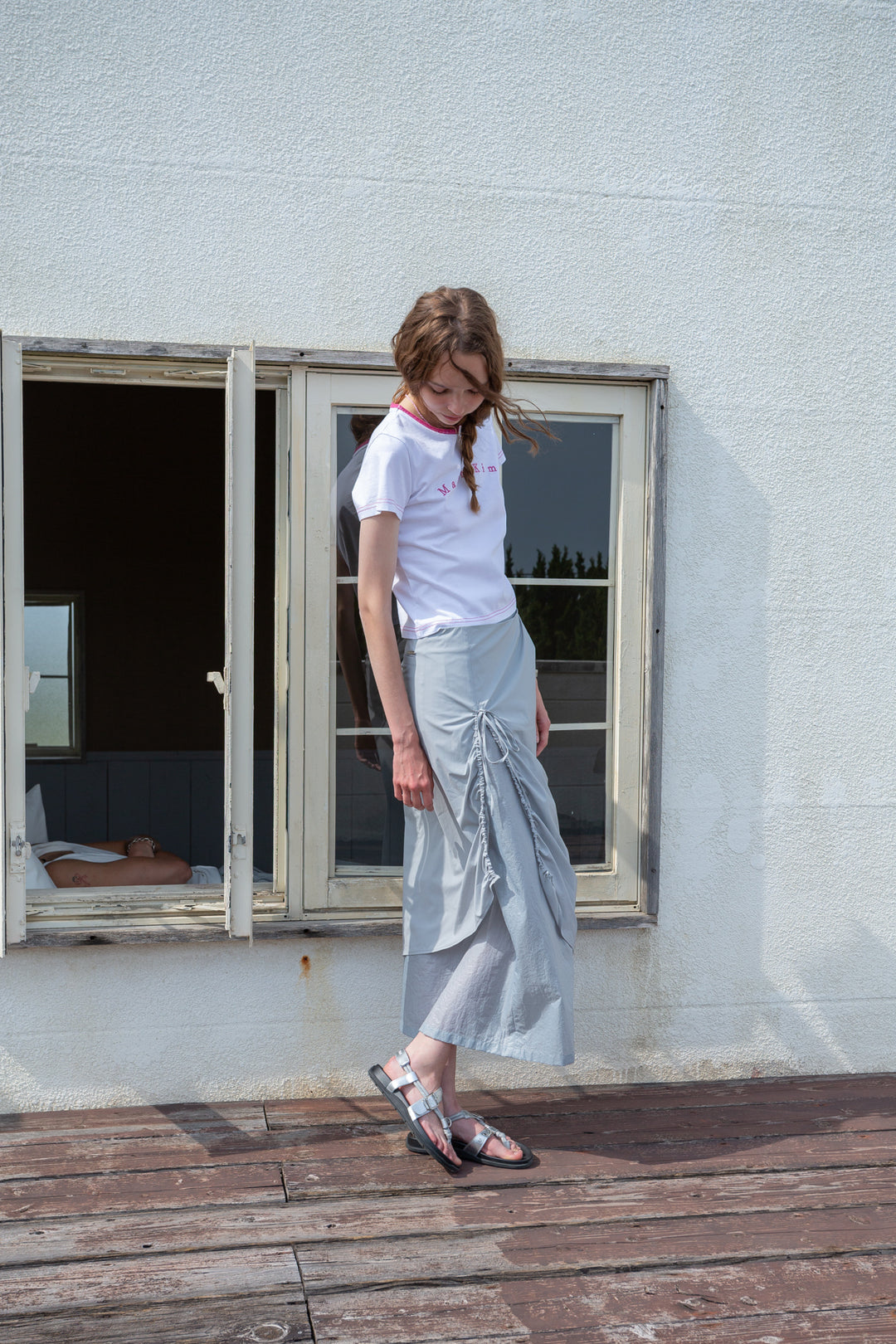 Matin Kim Color Point Arch Logo Top — White