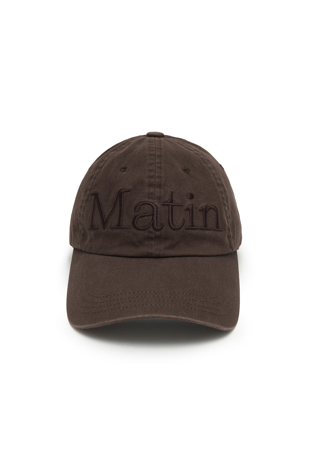 Matin Kim Logo Washed Ball Cap — Brown