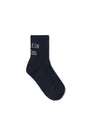 Matin Kim Big Logo Crew Socks — Black