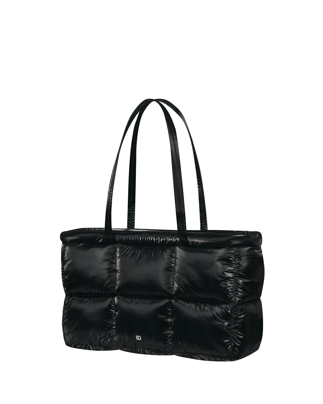Stand Oil Bubble Bag — Padded Oblong Crossbody — Black