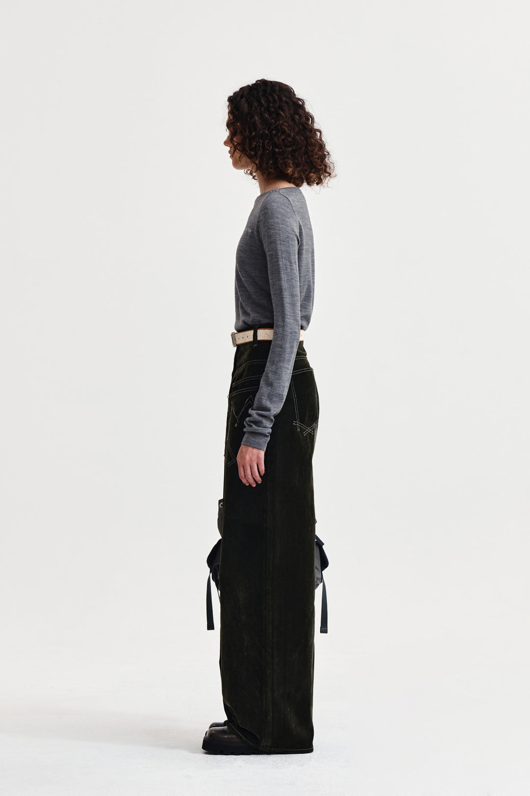 Matin Kim Essential Boat Neck Knit — Gray