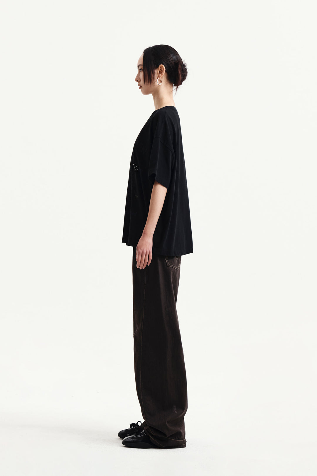 Matin Kim Graffiti Artwork Top — Black