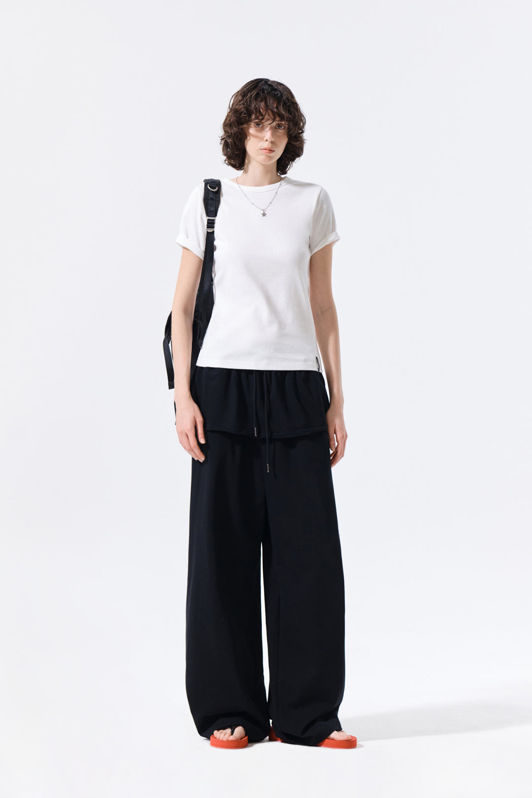 Matin Kim Layered Skirt Jersey Pants — Black