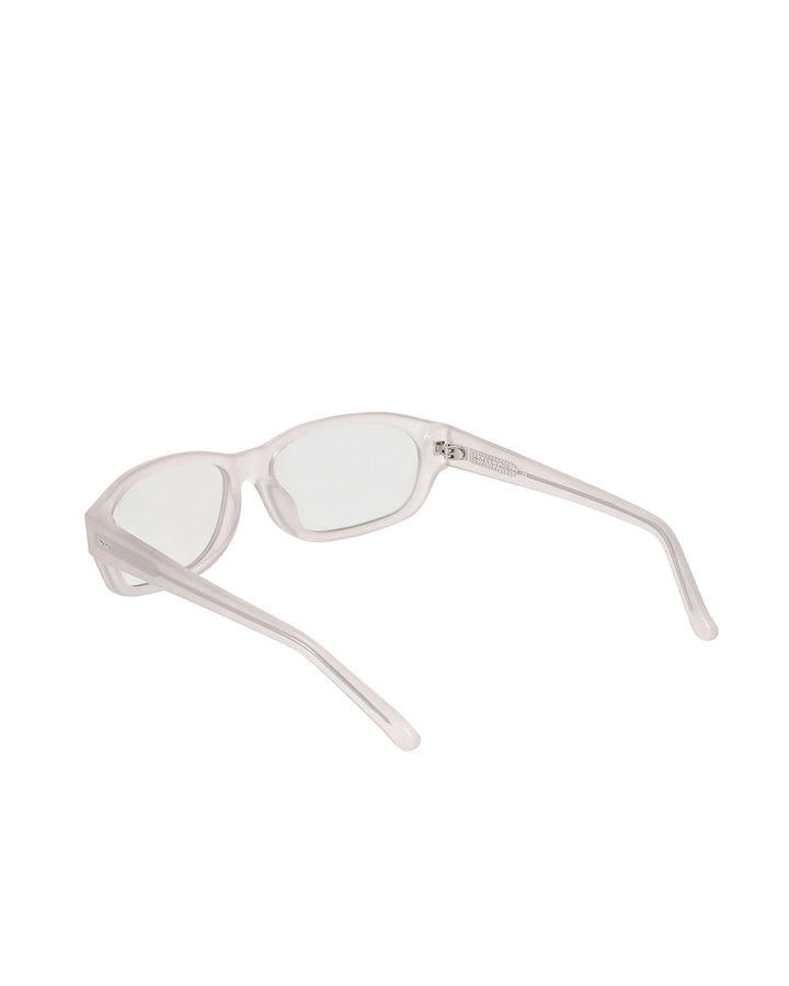 Stand Oil Curved Glow Semi-Goggle Sunglasses — Cream