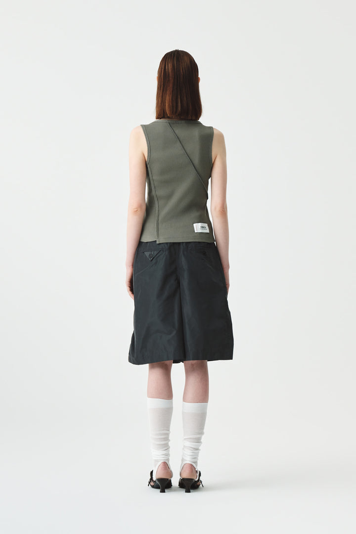KIMMATIN String Point Banding Wrap Shorts — Charcoal