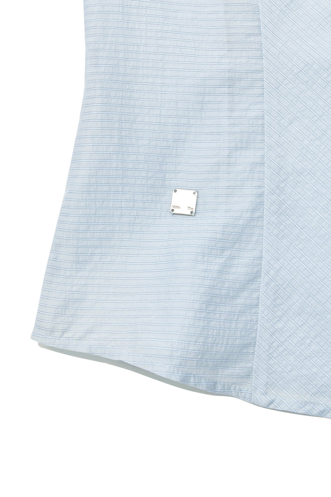 Matin Kim Unbalance Button Point Shirt — Light Blue