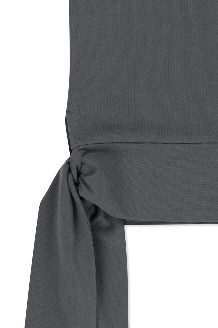 Matin Kim Hem Tie Detail Sleeveless Top — Charcoal