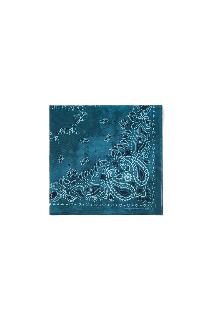 Matin Kim Vintage Printed Bandana — Navy blue
