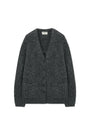 Matin Kim Side Button Point Overfit Cardigan — Charcoal