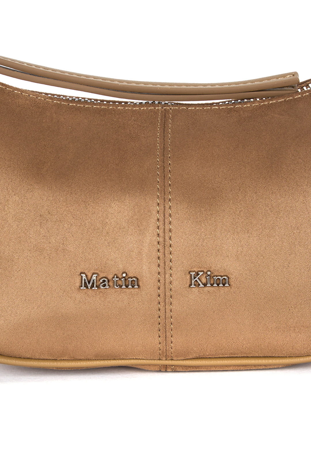 Matin Kim Suede Mini Arc Hobo Bag — Beige